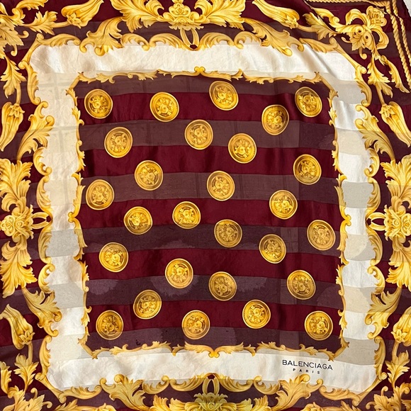 Balenciaga Scarf. 100% Silk. - Picture 1 of 14